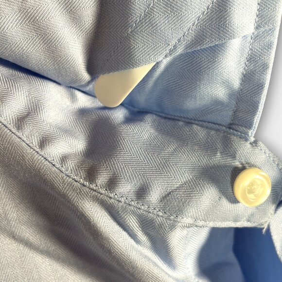 US Polo Assn Dress Shirt Mens L (16-16.5 / 32) Blue NEW - Picture 8 of 9